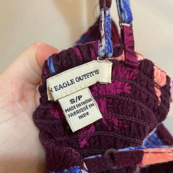 Purple Floral Dress, size S - Picture 3 of 3